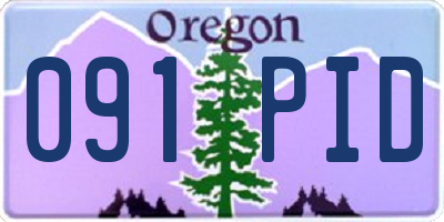 OR license plate 091PID