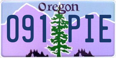 OR license plate 091PIE
