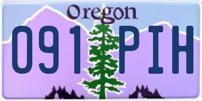 OR license plate 091PIH