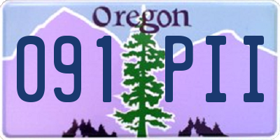 OR license plate 091PII