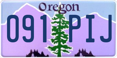 OR license plate 091PIJ