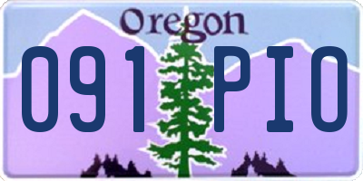 OR license plate 091PIO