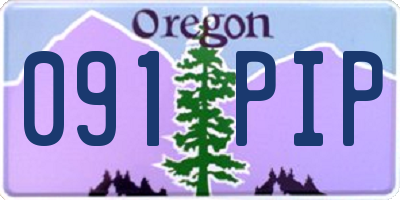 OR license plate 091PIP