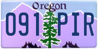 OR license plate 091PIR