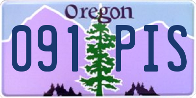 OR license plate 091PIS