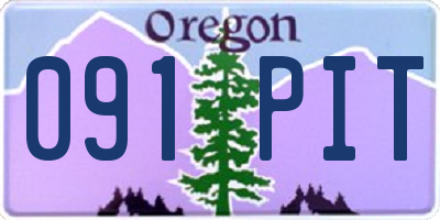 OR license plate 091PIT