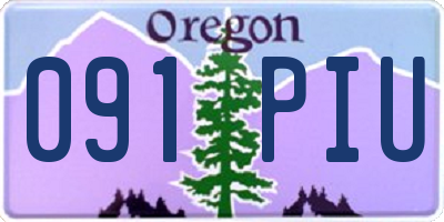 OR license plate 091PIU