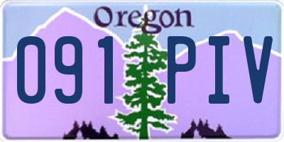 OR license plate 091PIV