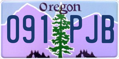 OR license plate 091PJB