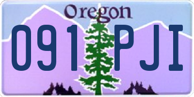 OR license plate 091PJI