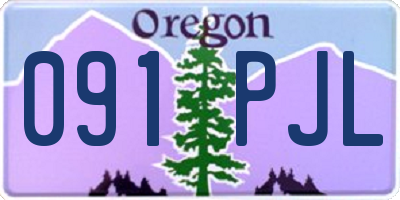 OR license plate 091PJL