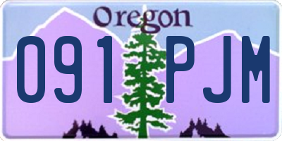 OR license plate 091PJM