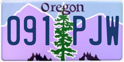OR license plate 091PJW