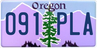 OR license plate 091PLA