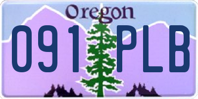 OR license plate 091PLB