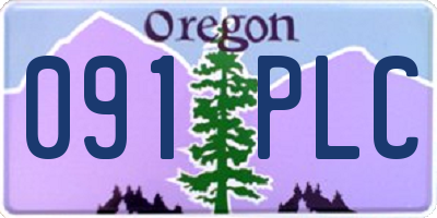 OR license plate 091PLC