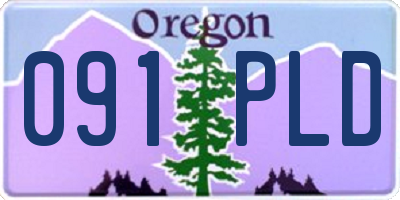 OR license plate 091PLD