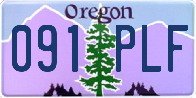 OR license plate 091PLF