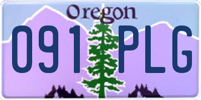 OR license plate 091PLG
