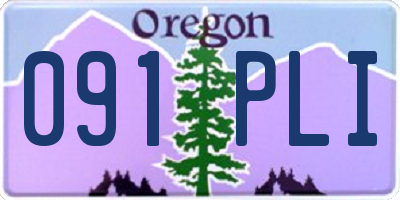 OR license plate 091PLI