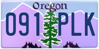 OR license plate 091PLK