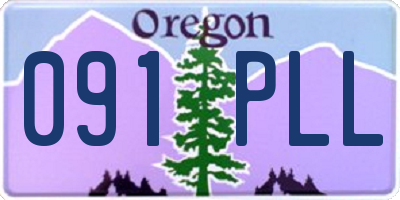 OR license plate 091PLL