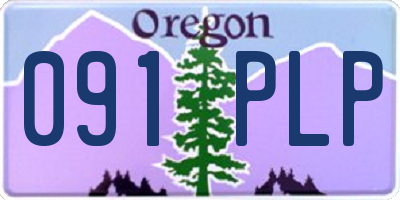OR license plate 091PLP