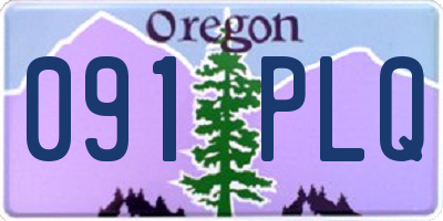 OR license plate 091PLQ