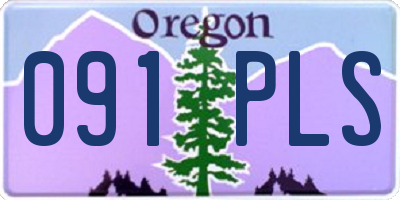 OR license plate 091PLS