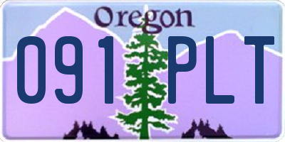 OR license plate 091PLT