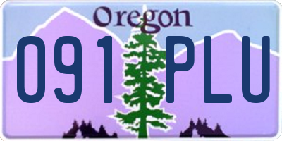 OR license plate 091PLU