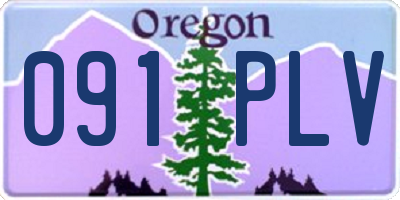 OR license plate 091PLV