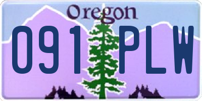 OR license plate 091PLW