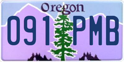 OR license plate 091PMB