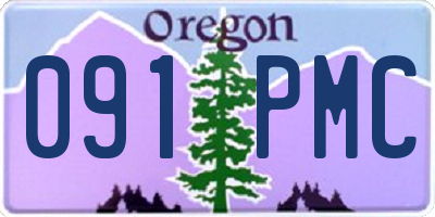 OR license plate 091PMC