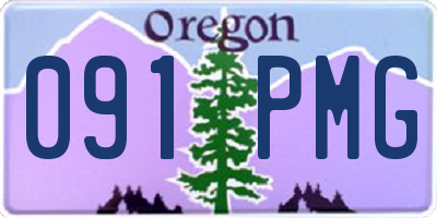 OR license plate 091PMG