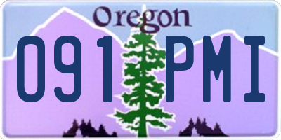 OR license plate 091PMI