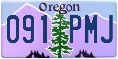OR license plate 091PMJ