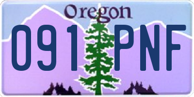 OR license plate 091PNF