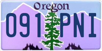 OR license plate 091PNI