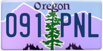 OR license plate 091PNL