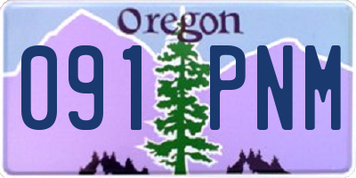OR license plate 091PNM