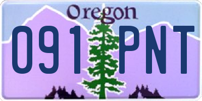 OR license plate 091PNT