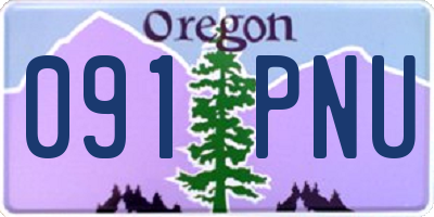 OR license plate 091PNU