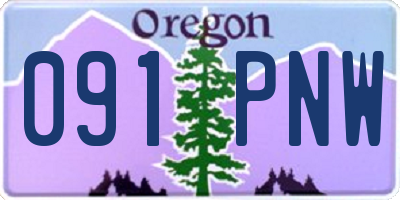 OR license plate 091PNW