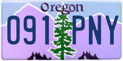 OR license plate 091PNY