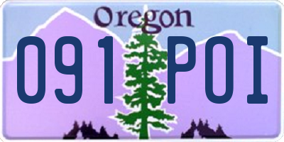 OR license plate 091POI