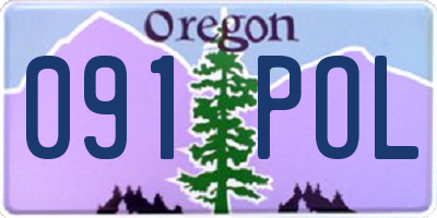 OR license plate 091POL