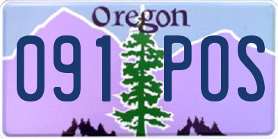 OR license plate 091POS