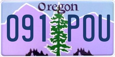 OR license plate 091POU